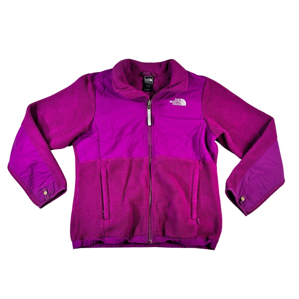 The North Face Girls Denali Fleece Jacket Magenta Purple Size Large 14/16